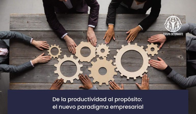 Engranaje que representa la unión entre productividad y propósito empresarial.