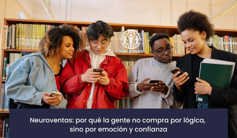 Profesional conectando emocionalmente con un cliente durante un proceso de venta, aplicando neuroventas basadas en emoción y confianza – CHISPA DETONANTE.