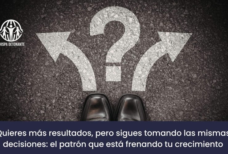 Persona reflexionando sobre sus decisiones para lograr crecimiento personal y profesional con CHISPA DETONANTE.